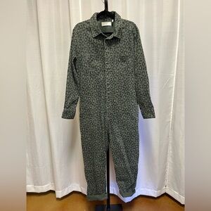 One Teaspoon Leopard Night Crawler Paradise Jumpsuit in green | size Large